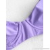 ZAFUL Women's Tie Halter Underwire Bikini Set High Cut Two Piece Swimsuit Mauve B07NSXR8MD